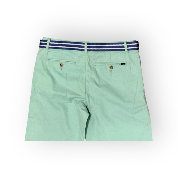 Polo Ralph Lauren Boys Belted Cotton Chino Pants Size 20 Mint Green - Picture 8 of 8